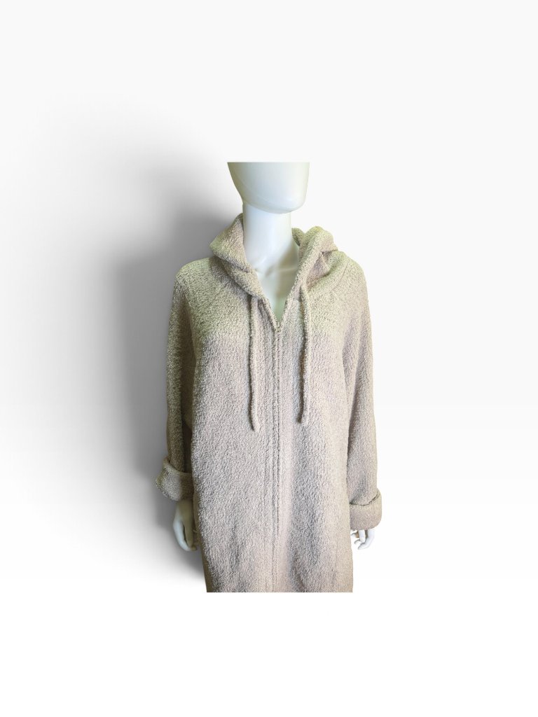 Sunday Citizen Cozy Hooded Blanket Sweatshirt Zip Up Beige One Size Nwt Fall — image 3 of 7
